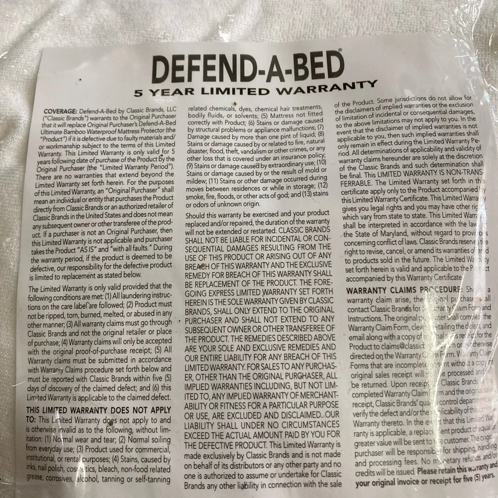 PREMIUM WATERPROOF MATTRESS PROTECTOR